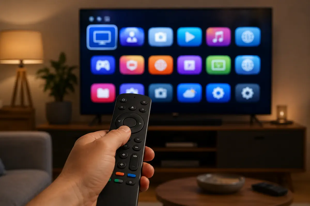 Interfata de Smart TV pe un televizor de valoare