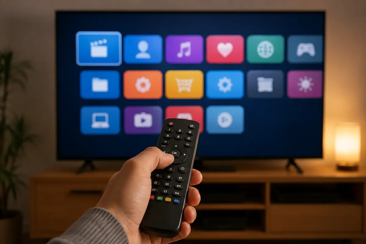 Interfata de Smart TV pe un televizor ieftin