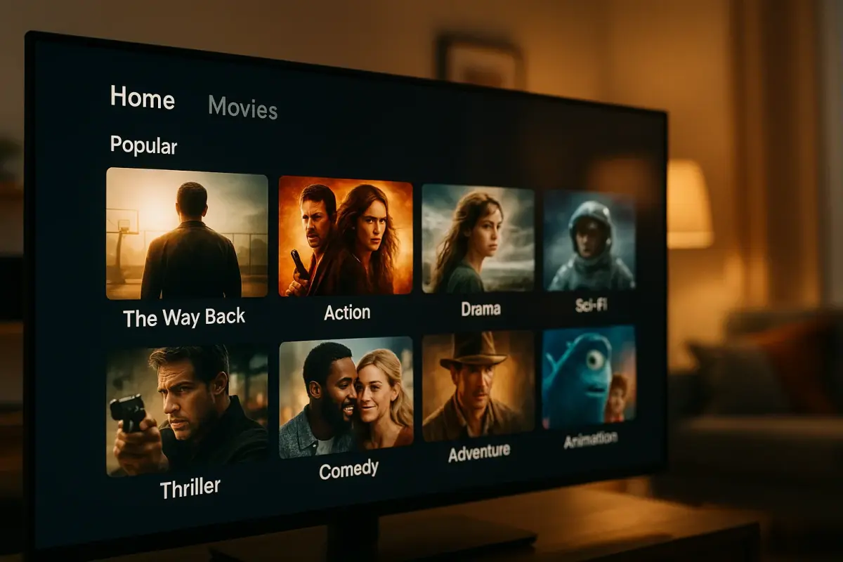 Smart TV cu aplicatii de streaming Netflix YouTube HBO